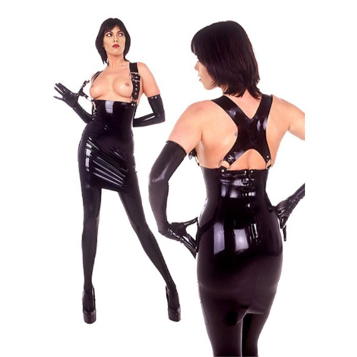 Extra High Waist Rock mit Trägern